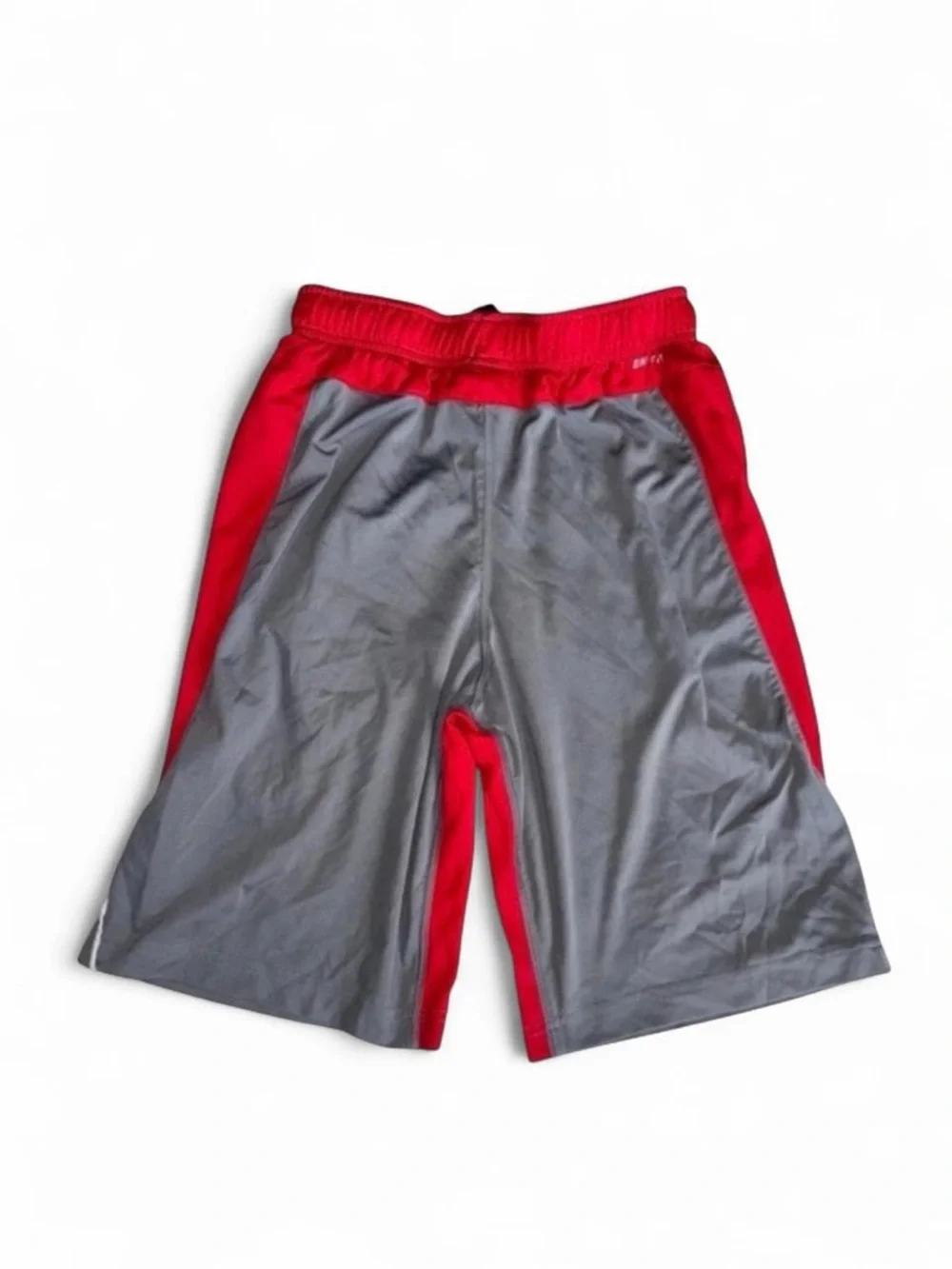 Nike Boys Dri-FIT Basketball Shorts Grey Red Size Large L